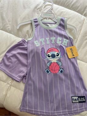 Disney Stitch Lavender Kids 2 Piece Set